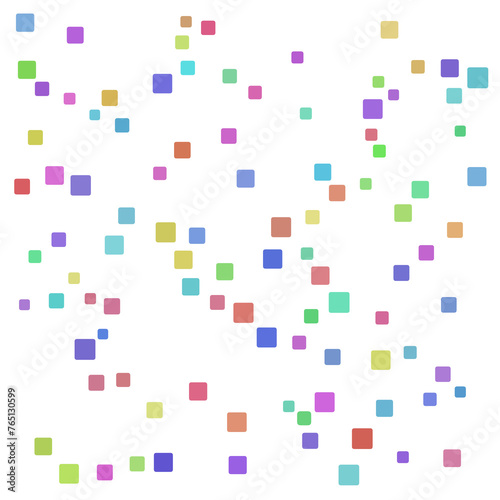 Colorful random squares pattern background.