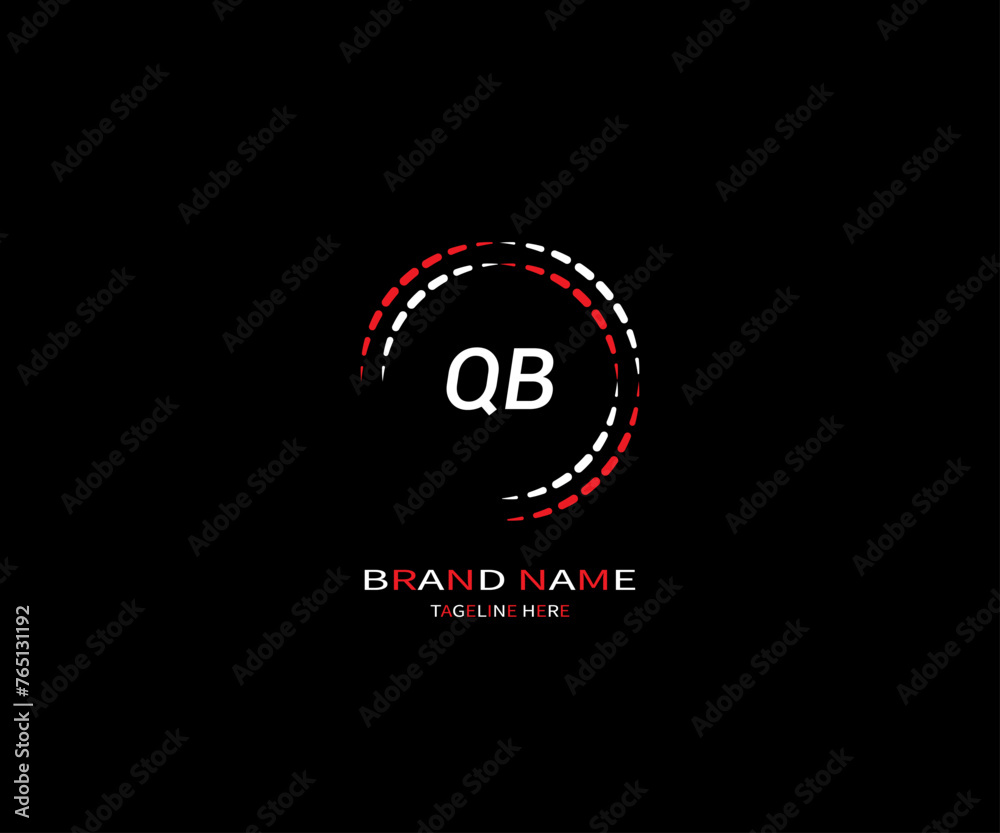 QB LETTER LOGO Design ONE BLACK BACKGROUND QB LETTER LOGO Design ONE BLACK BACKGROUND