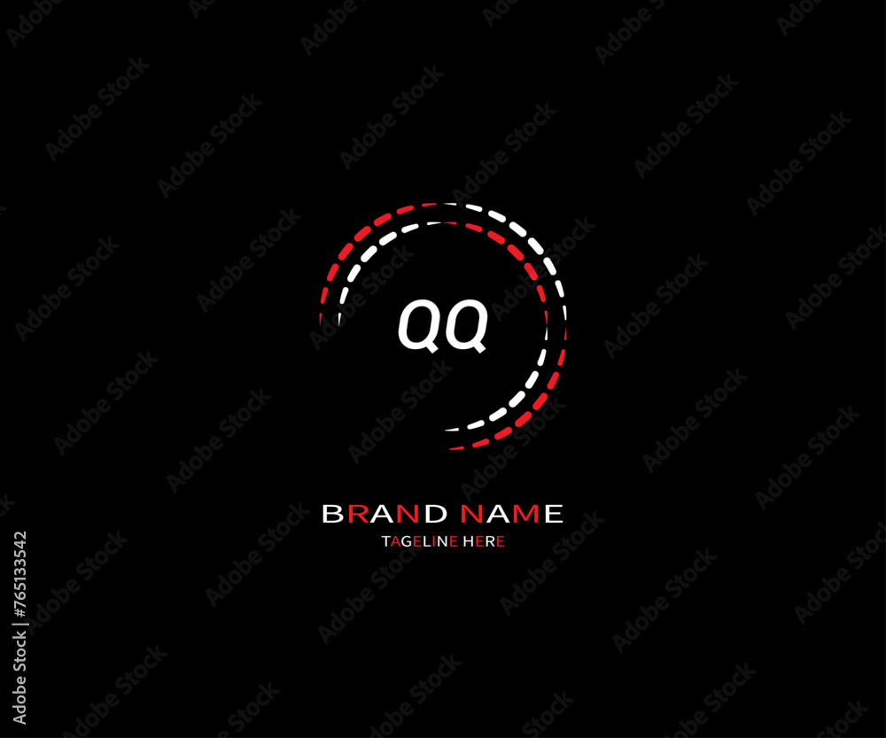 QQ LETTER LOGO Design ONE BLACK BACKGROUND QQ LETTER LOGO Design ONE BLACK BACKGROUND
