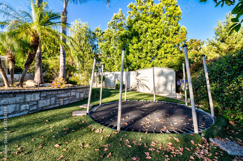 trampoline in the ground