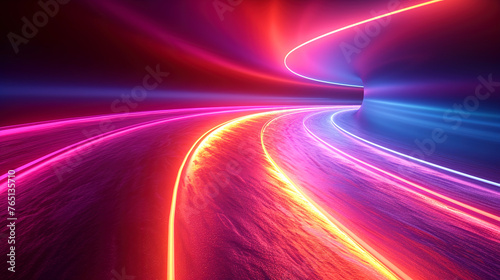 3D colorful high speed wave lines dimensional abstract background 