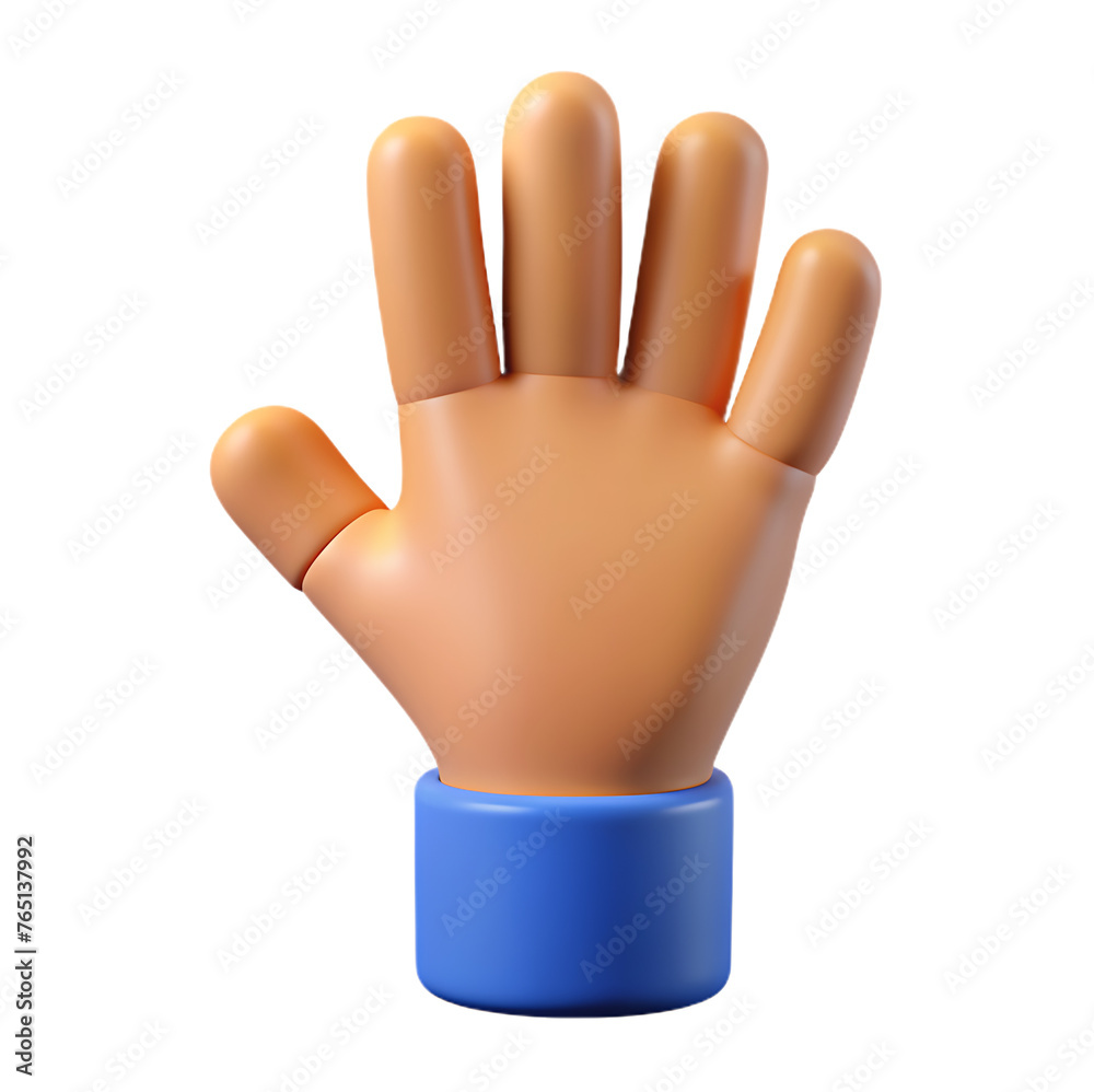 3d cartoon businessman hand four gesture 3d cartoon businessman hand four gesture