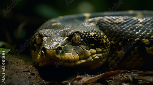 Anaconda stalking in the Amazon Rainforest.