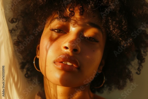 Young Black Woman Showcasing Natural Textured Hair