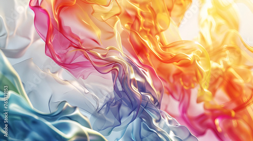A vibrant gradient wave undulating through a liquid canvas, each color pulsating in harmony, a captivating dance frozen in high-definition glory.
