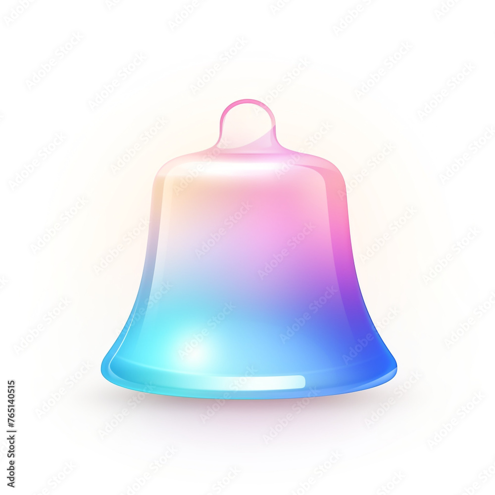 white background of app icon design, A Cute Christmas bell сreated with Generative Ai white background of app icon design, A Cute Christmas bell сreated with Generative Ai