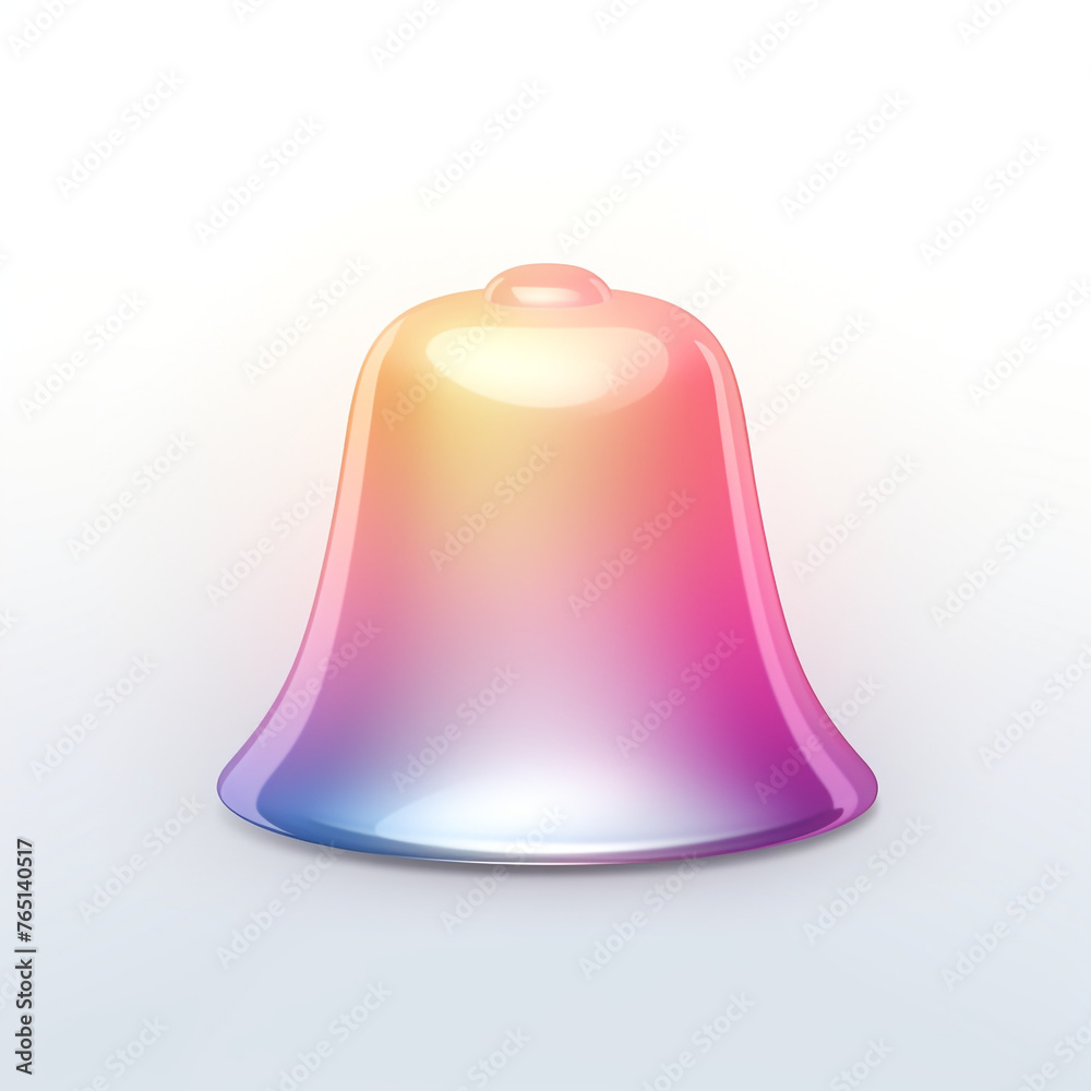 white background of app icon design, A Cute Christmas bell сreated with Generative Ai white background of app icon design, A Cute Christmas bell сreated with Generative Ai