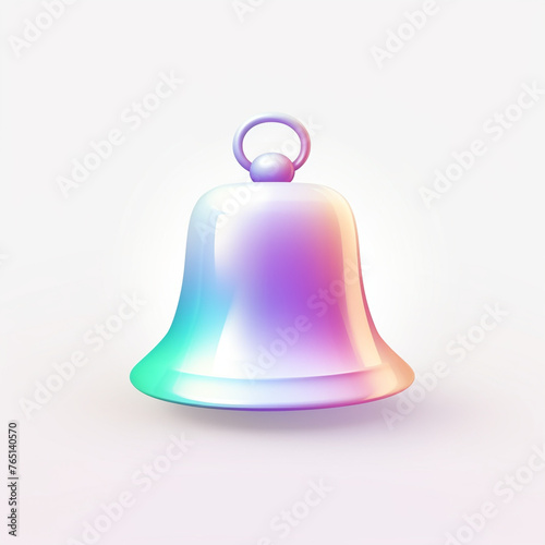 white background of app icon design, A Cute Christmas bell сreated with Generative Ai