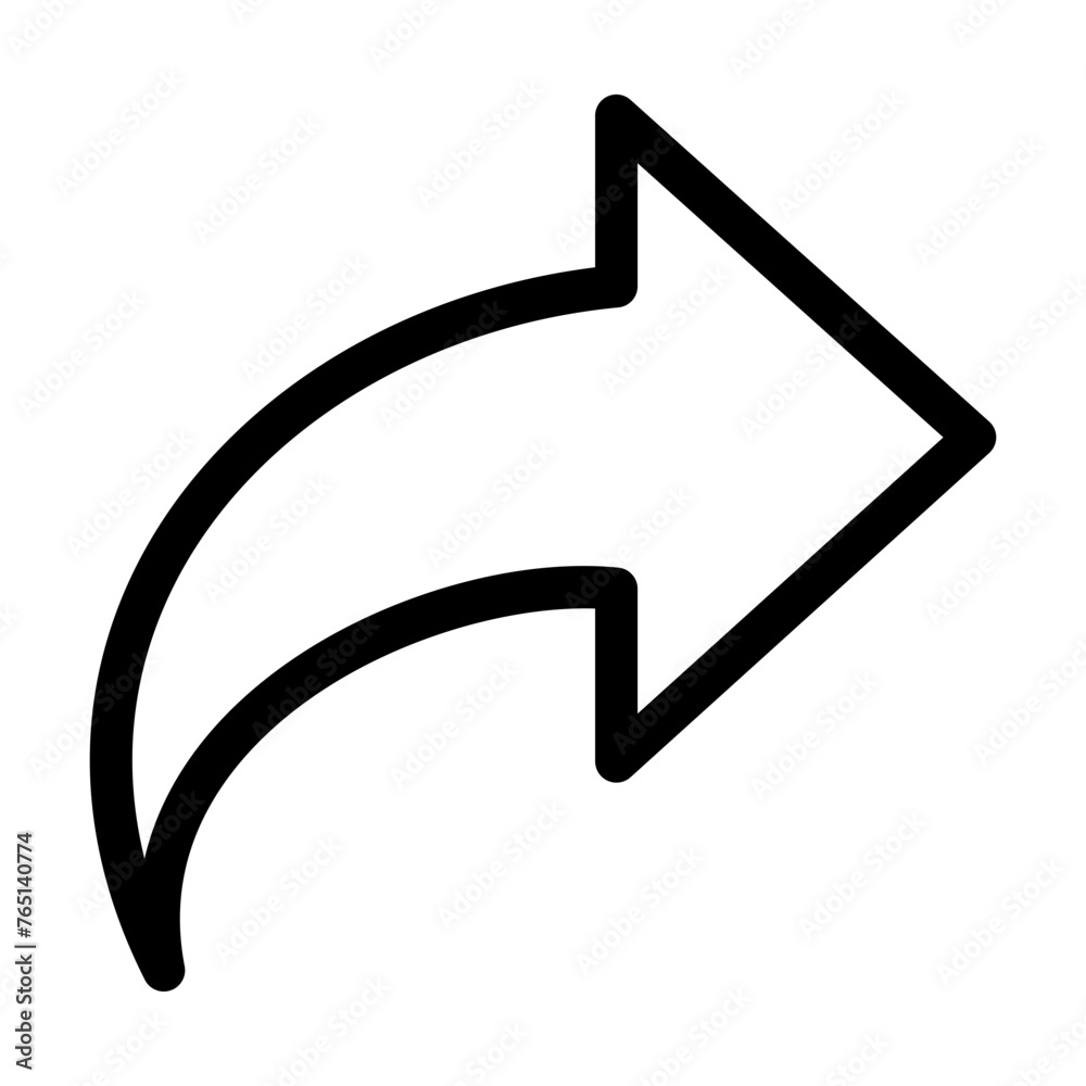 Vector Icon Arrow, share, up, right. next