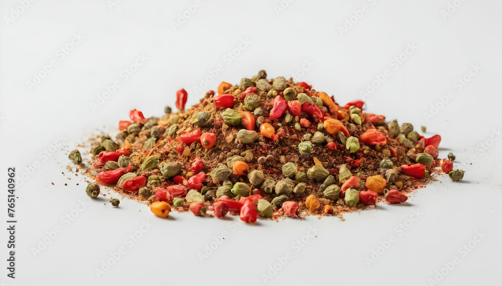 Fototapeta premium Bell pepper spices on white background