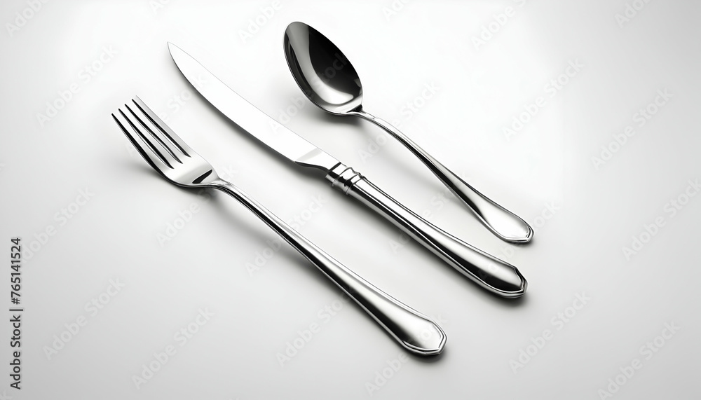 Cutlery set with Fork and Knife isolated on white background Cutlery set with Fork and Knife isolated on white background