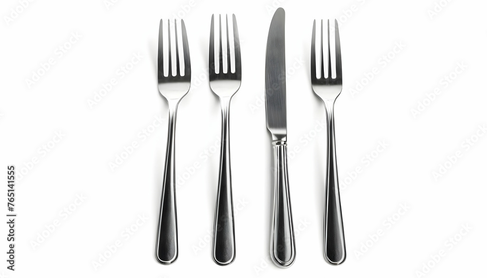 Cutlery set with Fork and Knife isolated on white background Cutlery set with Fork and Knife isolated on white background