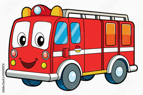 fire truck vector illustration