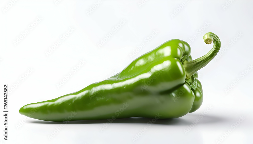 Green pepper isolated on white background
