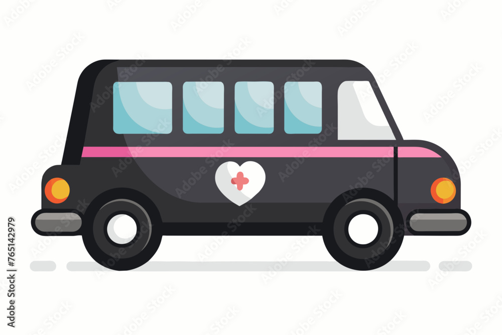 hearse car vector illustration