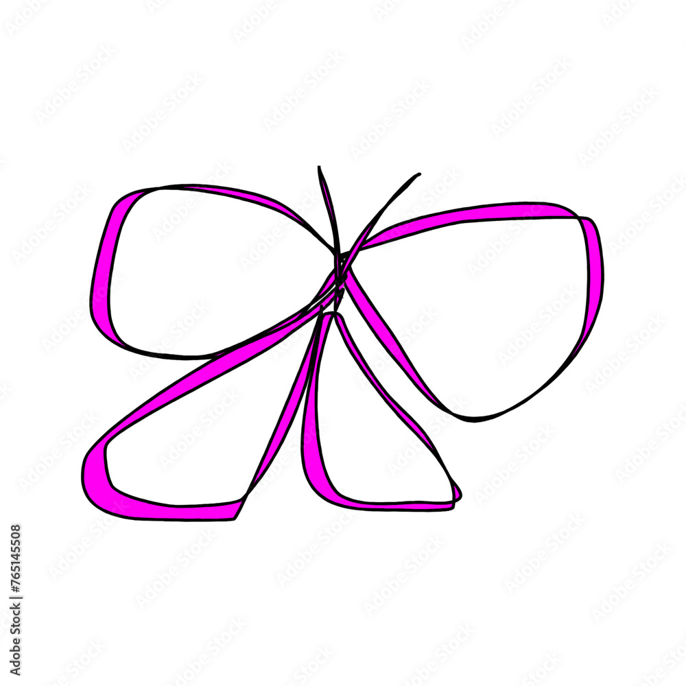 Naklejka premium delicate pink butterfly - a captivating image