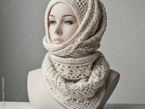 scarf on a mannequin head © Abdullah