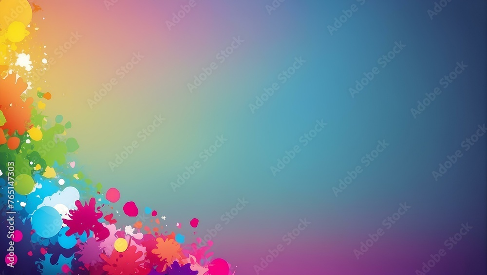 watercolor on abstract colorful background with copy space, space for text and design 