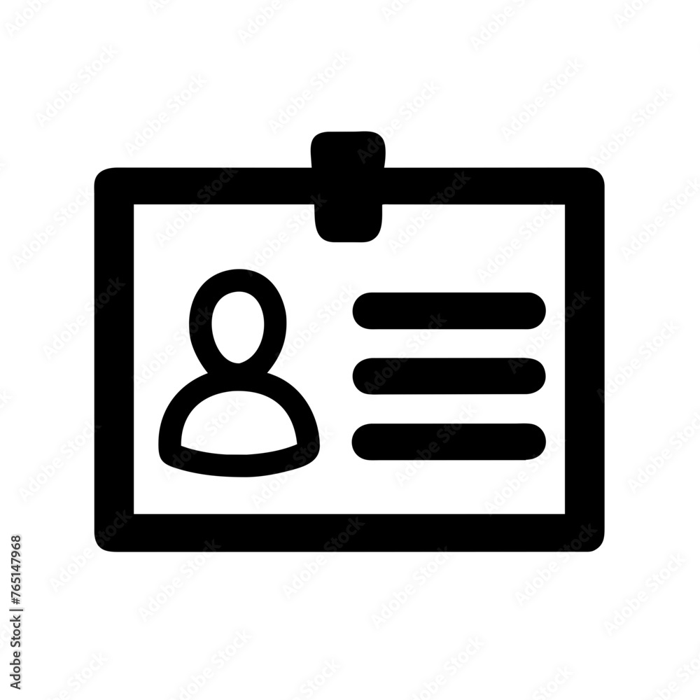 Id card icon on a Transparent Background Id card icon on a Transparent Background