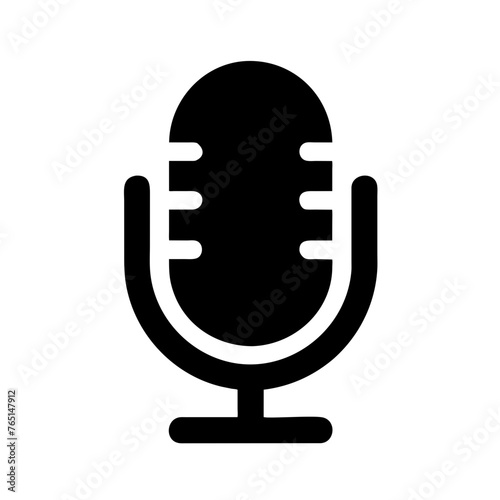 Microphone icon vector graphic element symbol illustration on a Transparent Background