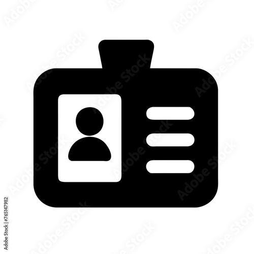 Id card icon on a Transparent Background