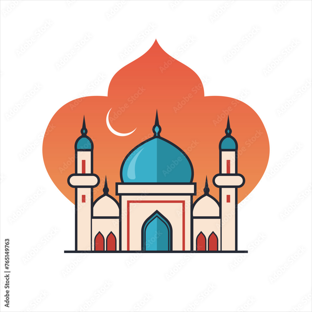 Mosque Islamic vector illustration
