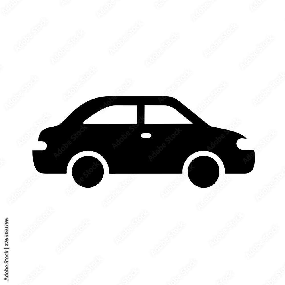 Car icon vector symbol illustration on a Transparent Background