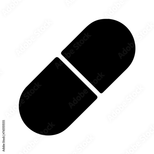 Capsule Pill icon on a Transparent Background