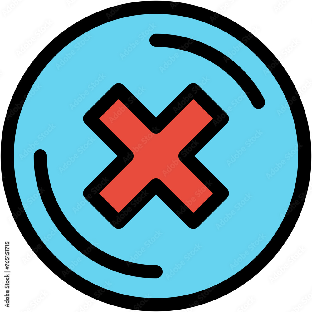 Obraz premium Vector Icon Ad, blocker, digital, reject