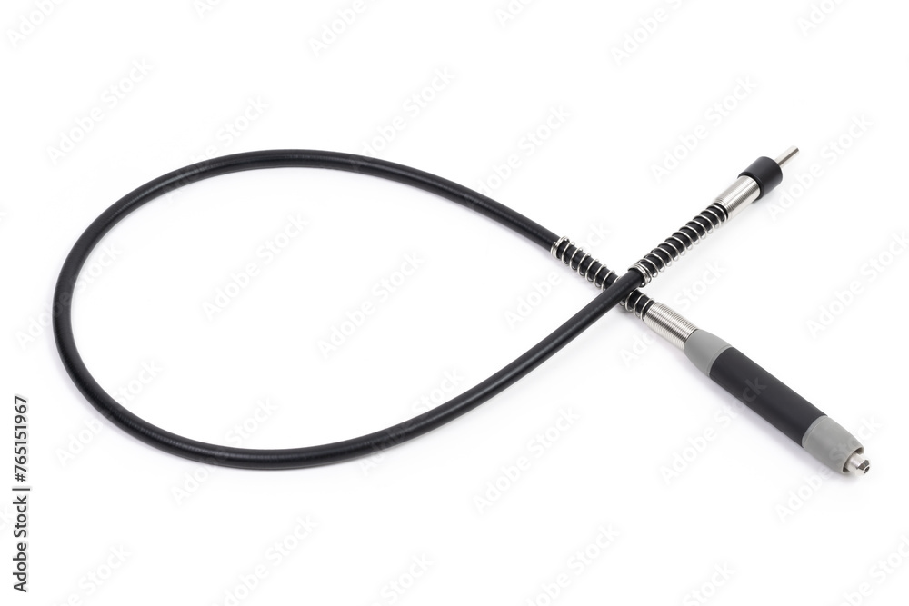 Flexible Shaft Attachment for Mini Drill on White Background Flexible Shaft Attachment for Mini Drill on White Background