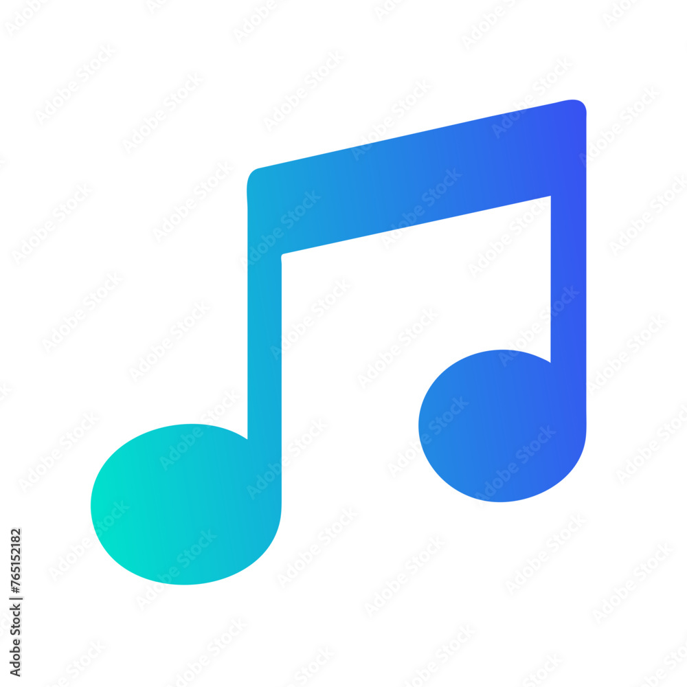 Music note icon vector on a Transparent Background