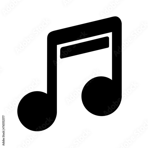 Music note icon vector on a Transparent Background