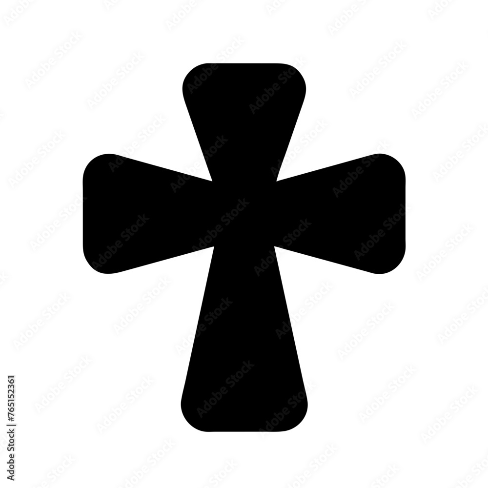 Fototapeta premium Religion cross icon on a Transparent Background
