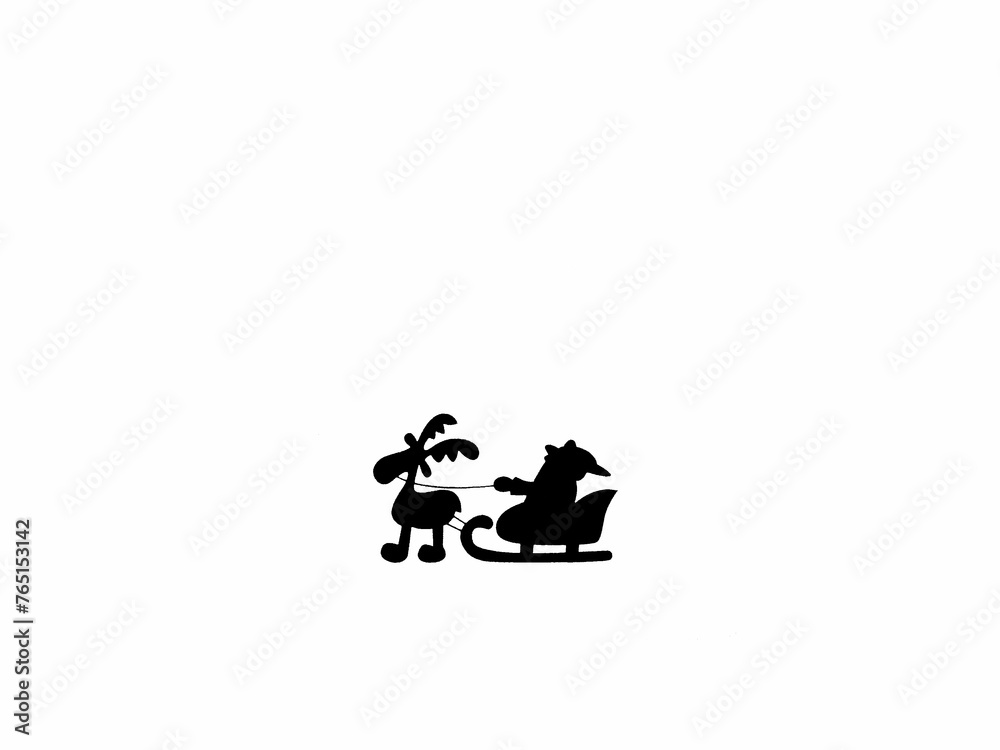 Der Schlitten un der Weihnachtsmann Der Schlitten un der Weihnachtsmann