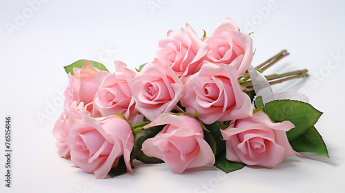 Rose bouquet for proposal  white background   reated with Generative Ai