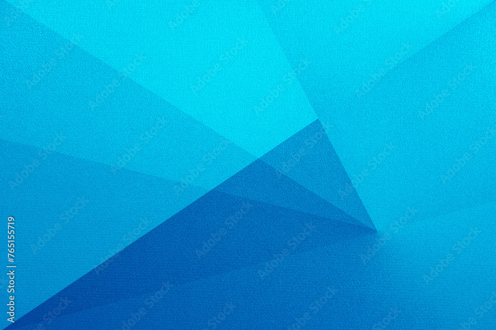 Light bright neon electric metallic cyan agua blue abstract pattern background. Geometric shape. Line triangle angle fold polygon diamond 3D. Color gradient. Rough grain noise. Matte shimmer. Design.