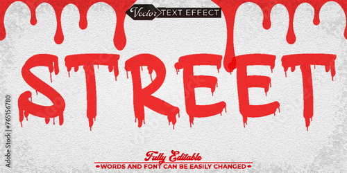 Grafitti Street Artist Vector Editable Text Effect Template