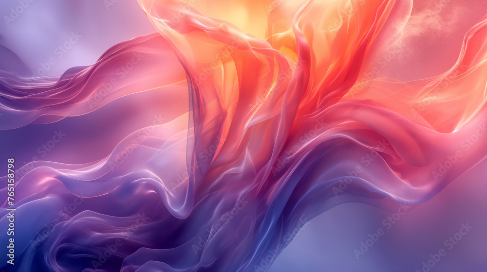 Fototapeta premium Abstract background with fluid shapes and pastel colors serene and relaxing atmosphere
