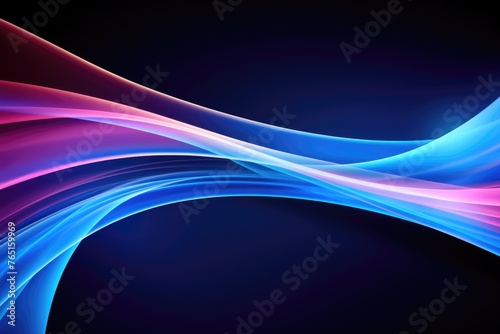 Abstract background with blue and pink curved lines