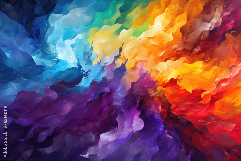 Colorful cloud painting, perfect for artistic projects - obrazy, fototapety, plakaty 