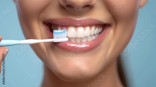 brushing teeth  oral health concept generative ai