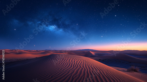 Desert sunset view background