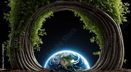 earth day concept  save the world  globe on moss  globe and forest  eco-friendly  planet earth  nature background  8k