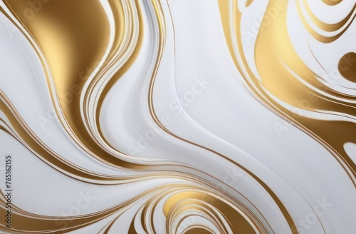 Abstract marble marbled stone ink liquid fluid painted painting texture - white petals, blossom flower swirls gold painted lines