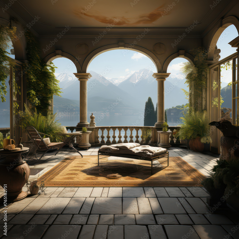 Fototapeta premium luxury switzerland house