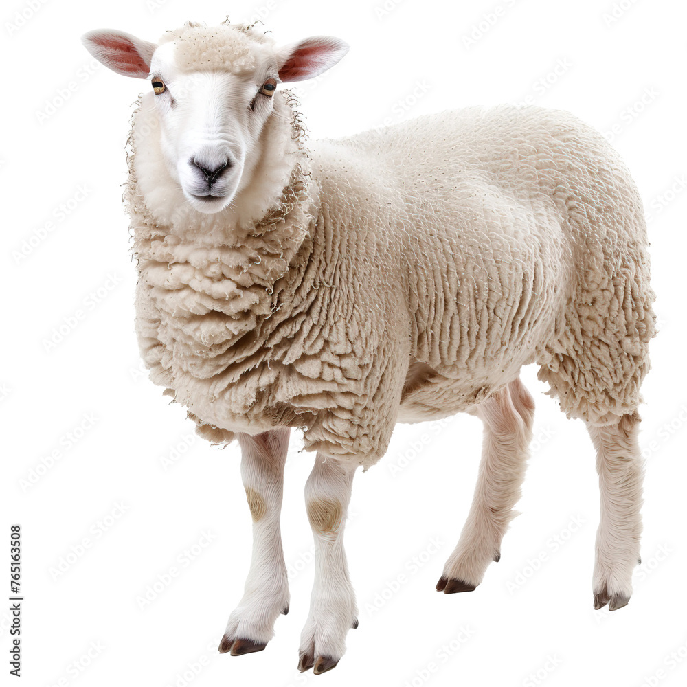 Fototapeta premium Sheep on transparent background, png
