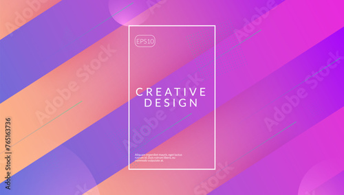 Business Texture. Party 3d Poster. Blue Modern Frame. Vector Flyer. House Gradient Template. Corporate Page. Space Landing Page. Pink Business Texture