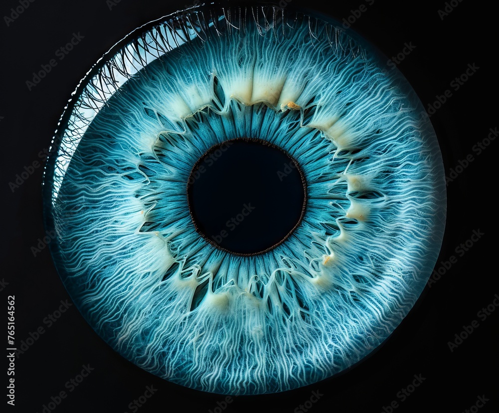 eye, close-up of the iris with an unusual ornament. Concept: eye diagnostics, contact lenses to change your image eye, close-up of the iris with an unusual ornament. Concept: eye diagnostics, contact lenses to change your image