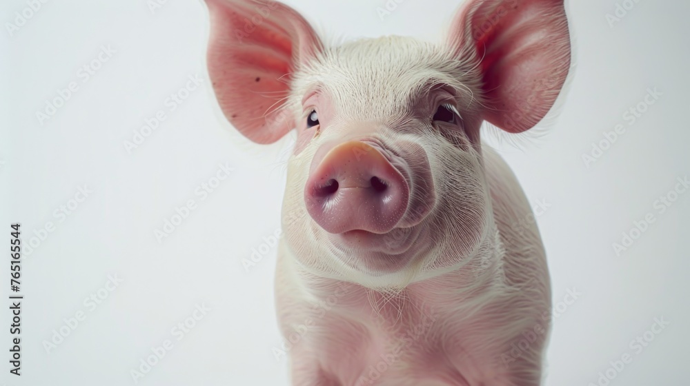 A small pig looking directly at the camera, suitable for various projects A small pig looking directly at the camera, suitable for various projects