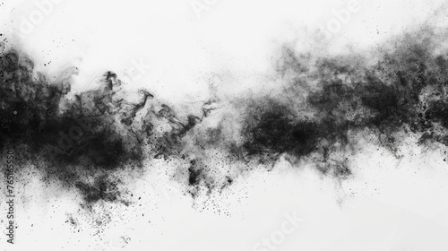A striking black and white photo of a smoke cloud. Perfect for illustrating environmental issues